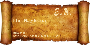 Ehr Magdolna névjegykártya